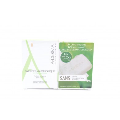 ADERMA Pain dermatologique Lait d'avoine Peaux irritées 2 pains de 100g ADERMA Pain dermatologique Lait d'avoine Peaux irritées 2 pains de 100g