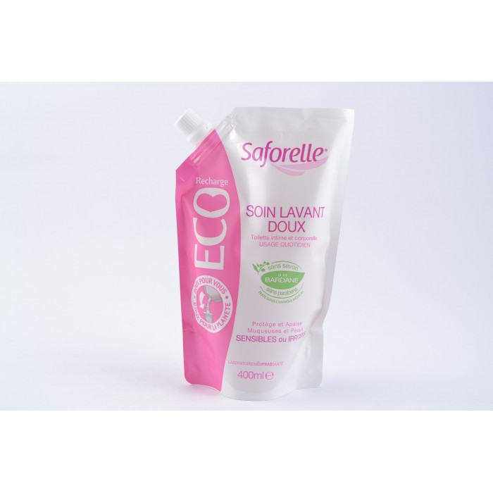 SAFORELLE Solution soin lavant doux Eco-recharge de 400ml