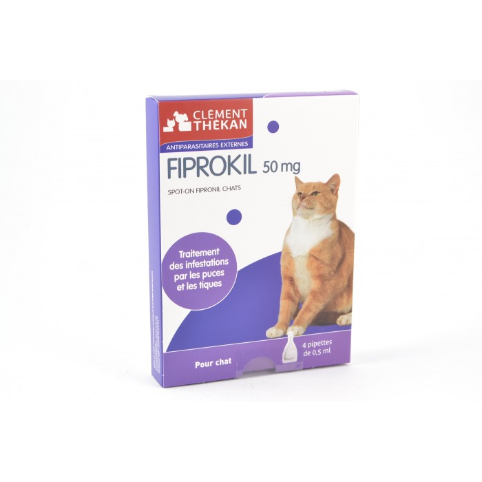 FIPROKIL Solution antiparasitaire pour Chat 4 pipettes de 0.5 ml