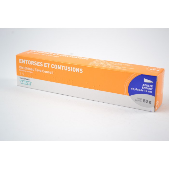 DICLOFENAC 1 % TEVA Entorses et contusions Tube de 50 g
