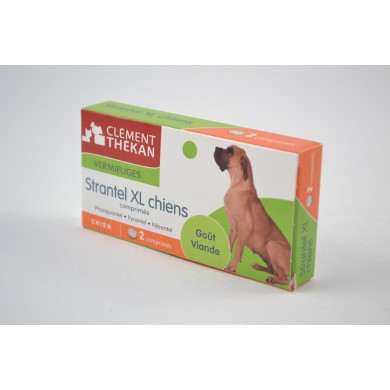 CLEMENT THEKAN Vermifuges Strantel XL Chiens Boite de 2 comprimés