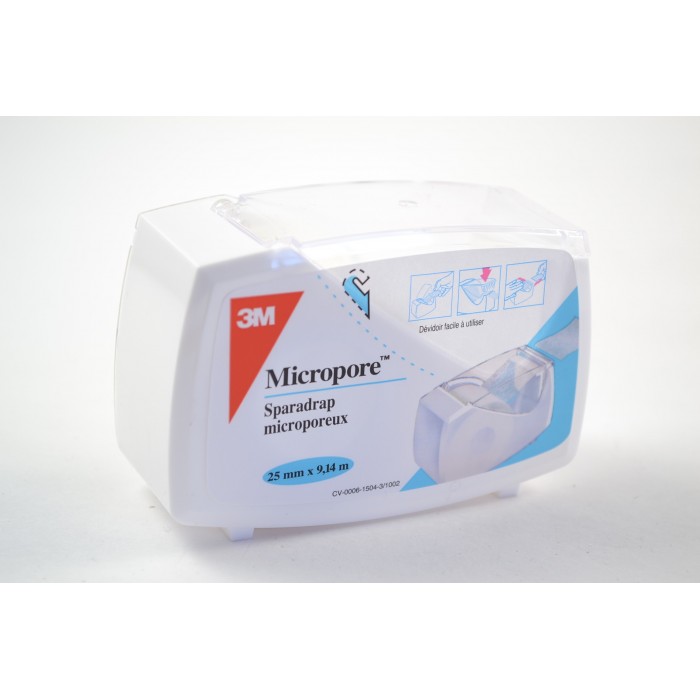 MICROPORE Sparadrap microporeux 25 mm X 9.14 m