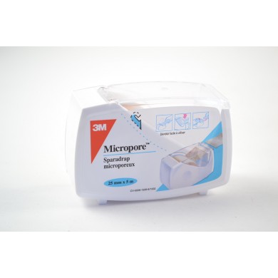 MICROPORE Sparadrap microporeux Couleur CHAIR 25 mm X 5 m MICROPORE Sparadrap microporeux Couleur CHAIR 25 mm X 5 m