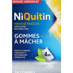 NIQUITIN Menthe glaciale 4 mg Boite de 30 gommes à mâcher