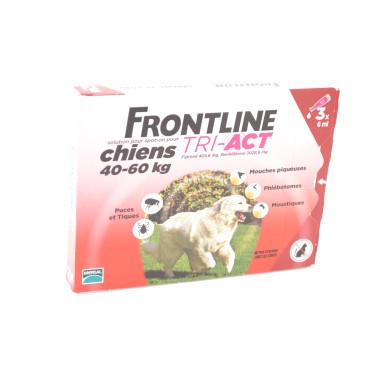 FRONTLINE TRI-ACT Chiens de 40 - 60 kg Boite de 3 pipettes de 2 ml