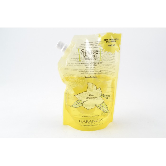 GARANCIA Source micellaire enchantée Eau démaquillante à la fleur d'oranger Recharge de 400 ml 100 ml GARANCIA Source micellaire enchantée Eau démaquillante à la fleur d'oranger Recharge de 400 ml 100 ml