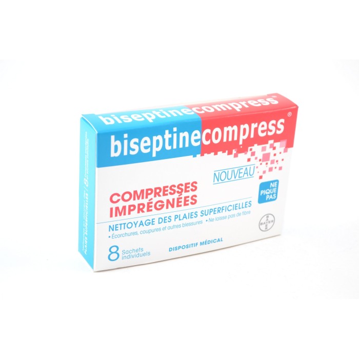 BISEPTINE COMPRESS Boite de 8 sachets individuels