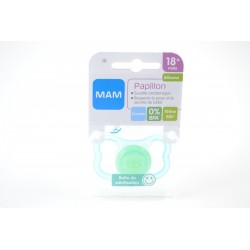 MAM Sucette Papillon 18 mois et + Silicone avec boite stérile Boite de 1 MAM Sucette Papillon 18 mois et + Silicone avec boite stérile Boite de 1