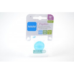 MAM Sucette Papillon 18 mois et + Silicone avec boite stérile Boite de 1 MAM Sucette Papillon 18 mois et + Silicone avec boite stérile Boite de 1