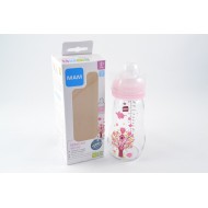 MAM biberon en verre Rose 2 mois et + Débit 2 Biberon de 260 ml