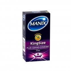 MANIX Préservatifs King Size Plus grand confort Boite de 14 préservatifs