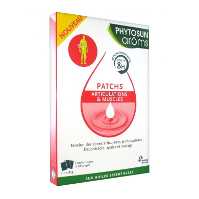 PHYTOSUN AROMS Patchs aux huiles essentielles Articulations et muscles Boite de 3 patchs PHYTOSUN AROMS Patchs aux huiles essentielles Articulations et muscles Boite de 3 patchs