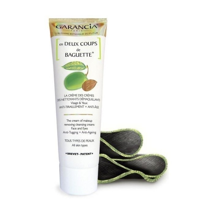 GARANCIA Creme nettoyante demaquillante visage et yeux "En Deux Coups de Baguette" Amande Tube de 120 g GARANCIA Creme nettoyante demaquillante visage et yeux "En Deux Coups de Baguette" Amande Tube de 120 g