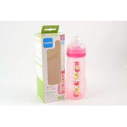 MAM Biberon Deuxième Age Rose, 330 ml, à partir de 6 Mois, Tétine Débit X, Rose MAM - 1 MAM Biberon Deuxième Age Rose, 330 ml, à partir de 6 Mois, Tétine Débit X, Rose MAM - 1