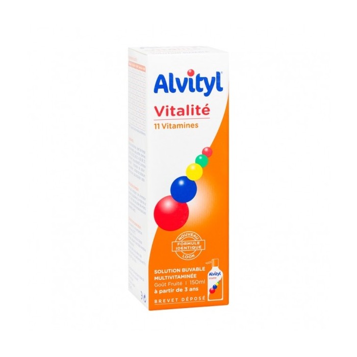 ALVITYL Vitalité Solution buvabe Multivitaminé Goût fruité Flacon de 150ml