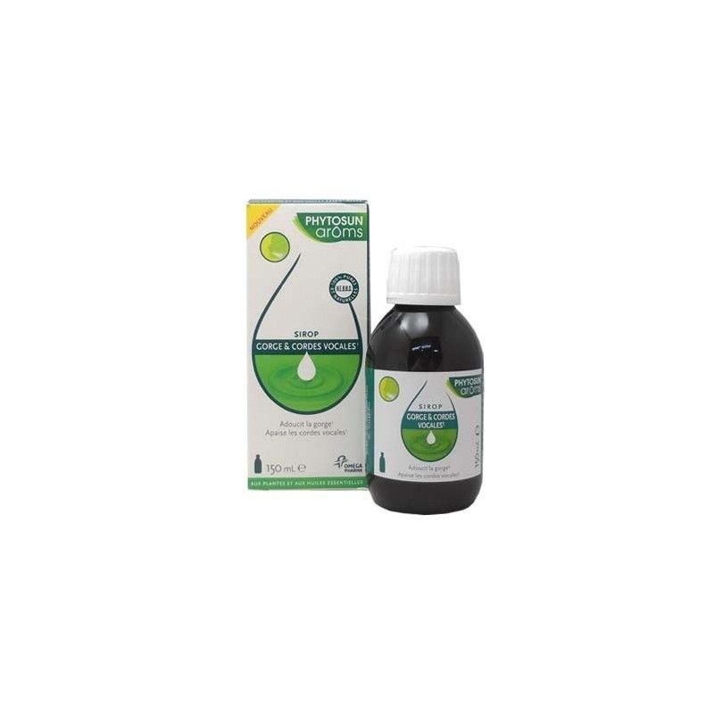 PHYTOSUN AROMS Sirop Gorge et cordes vocales Flacon de 150 ml PHYTOSUN AROMS Sirop Gorge et cordes vocales Flacon de 150 ml
