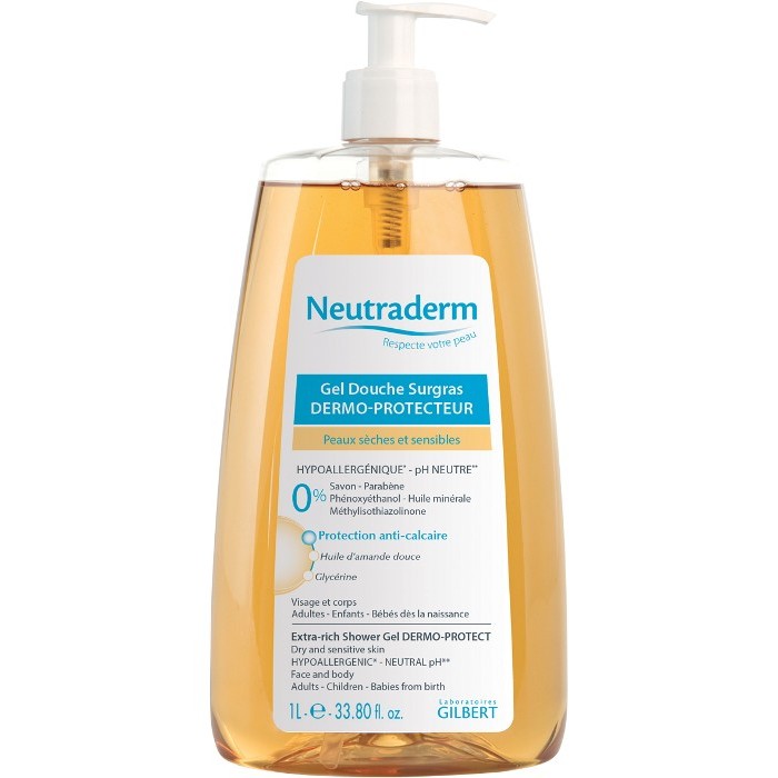 NEUTRADERM Gel douche Surgras dermo-protecteur Flacon pompe de 1 littre
