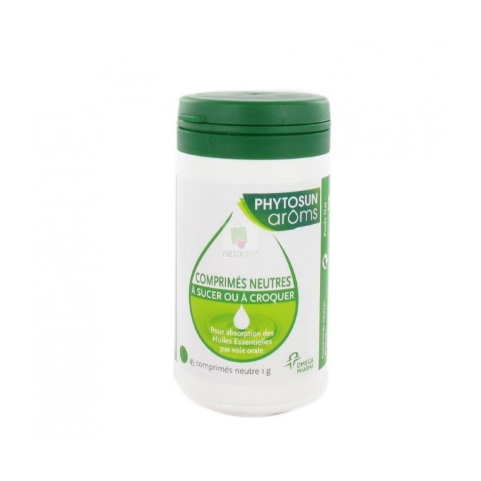 PHYTOSUN AROMS Comprimés neutres à sucer ou croquer Boite de 45