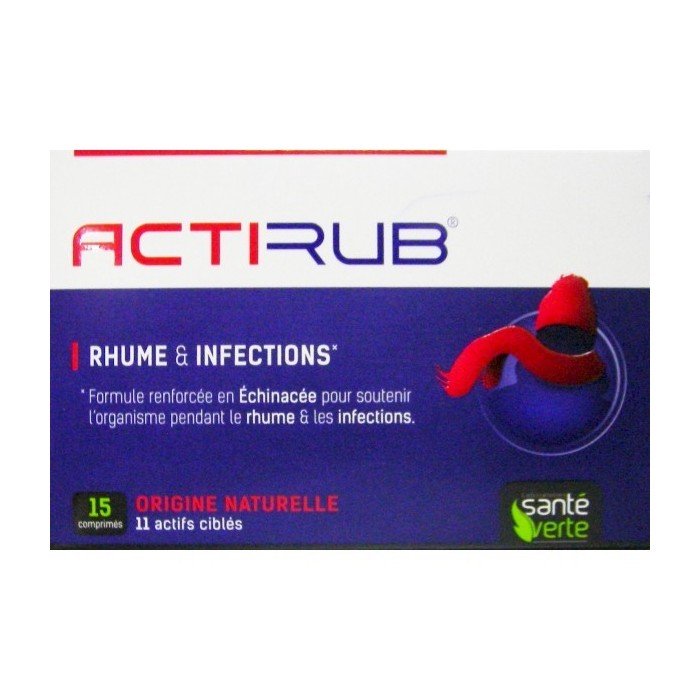ACTIRUB Rhume et infections Boite de 15 comprimés