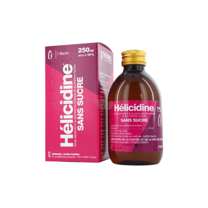 HELICIDINE 10% Sirop sans sucre Flacon de 250ml