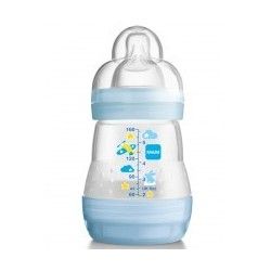 MAM Biberon Anti-Colique - 160ml - 0 à 6 mois - Tétine Débit 1 - bleue MAM - 1 MAM Biberon Anti-Colique - 160ml - 0 à 6 mois - Tétine Débit 1 - bleue MAM - 1