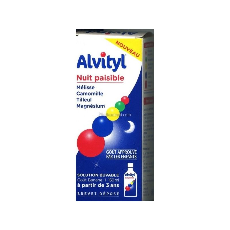 ALVITYL Nuit paisible Solution buvable goût banane Flacon ...