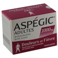 ASPEGIC ADULTES 1000mg Pdr sbuv 20Sach ASPEGIC ADULTES 1000mg Pdr sbuv 20Sach