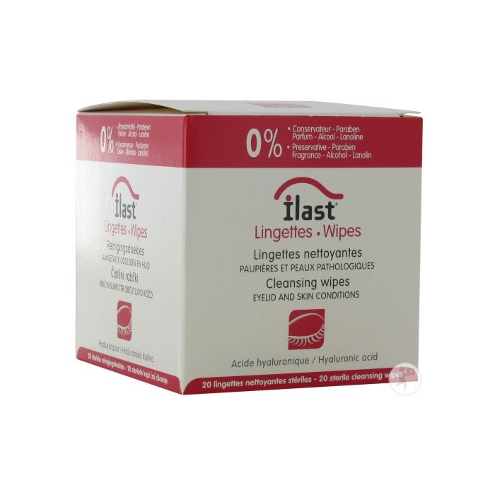 ILAST lingettes nettoyantes paupieres et peaux pathologiques