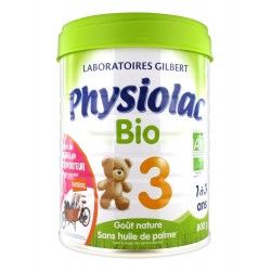 Physiolac Bio Croissance 3 eme age De 1 À 3 Ans Boite de 800 grammes Gilbert - 1 Physiolac Bio Croissance 3 eme age De 1 À 3 Ans Boite de 800 grammes Gilbert - 1