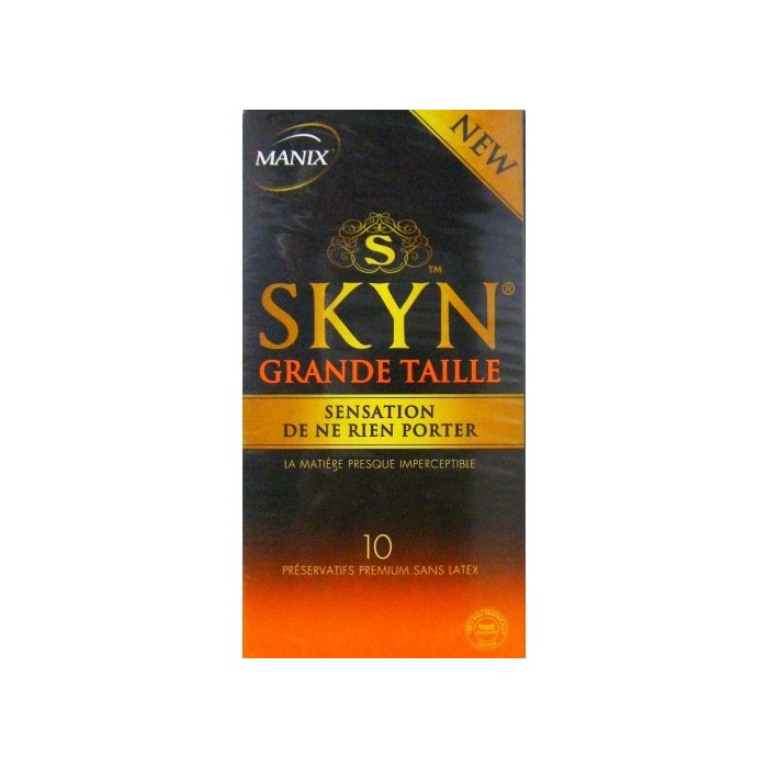 MANIX SKYN Grande taille préservatifs Plus GRAND confort Boite de 10 Manix - 1
