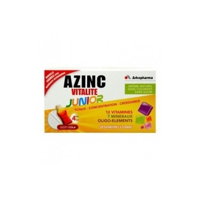 ARKOPHARMA AZINC OPTIMAL JUNIOR Comprimés a croquer goût cola Flacon de 30 Arkopharma - 1 ARKOPHARMA AZINC OPTIMAL JUNIOR Comprimés a croquer goût cola Flacon de 30 Arkopharma - 1