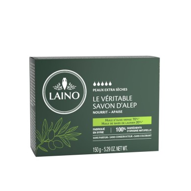LAINO Le véritable savon d'ALEP Pain de 150 grammes