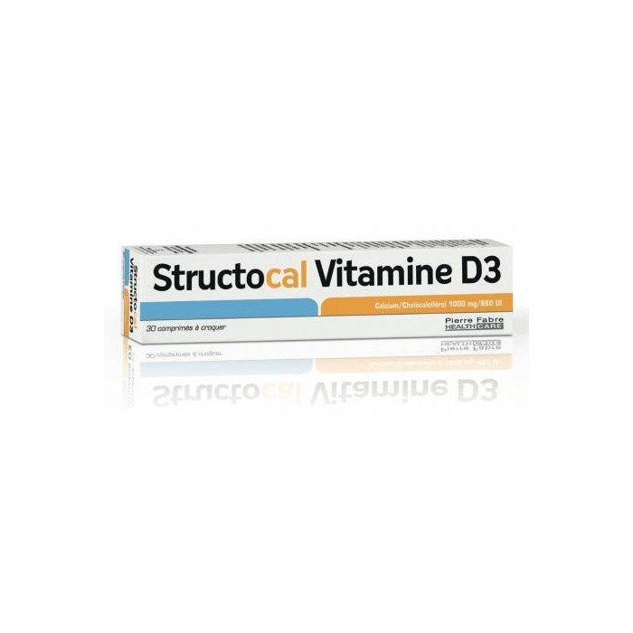 STRUCTOCAL Vitamine D3 Boit de 30 comprimés à croquer