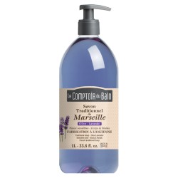 LE COMPTOIR DU BAIN Savon traditionnel de Marseille OLIVE - LAVANDE Flacon de 1 l Le Comptoir du Bain - 1 LE COMPTOIR DU BAIN Savon traditionnel de Marseille OLIVE - LAVANDE Flacon de 1 l Le Comptoir du Bain - 1