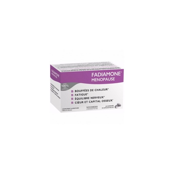 FADIAMONE Menopause Complément alimentaire Boite de 60 comprimés + 30 capsules molles