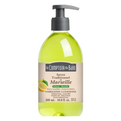 LE COMPTOIR DU BAIN Savon traditionnel de Marseille CITRON-MENTHE Flacon de 500 ml Le Comptoir du Bain - 1