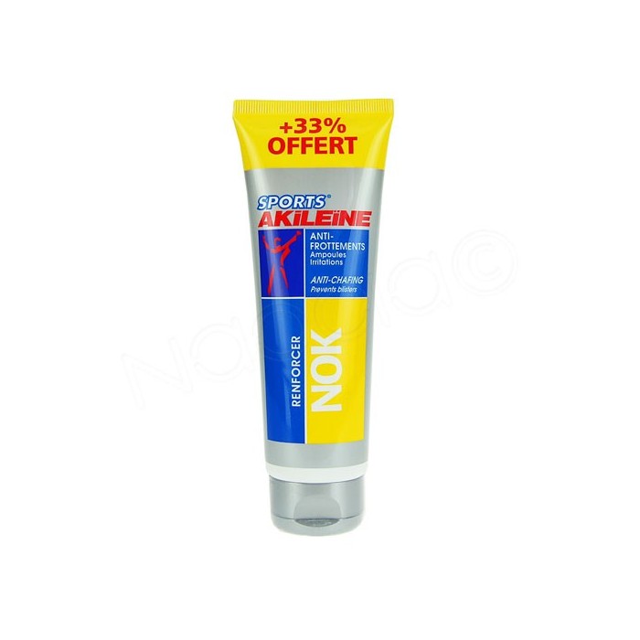SPORTS AKILEINE NOK Crème antifrottement Tube de 75ml + 33 % ofert soit 100 ml