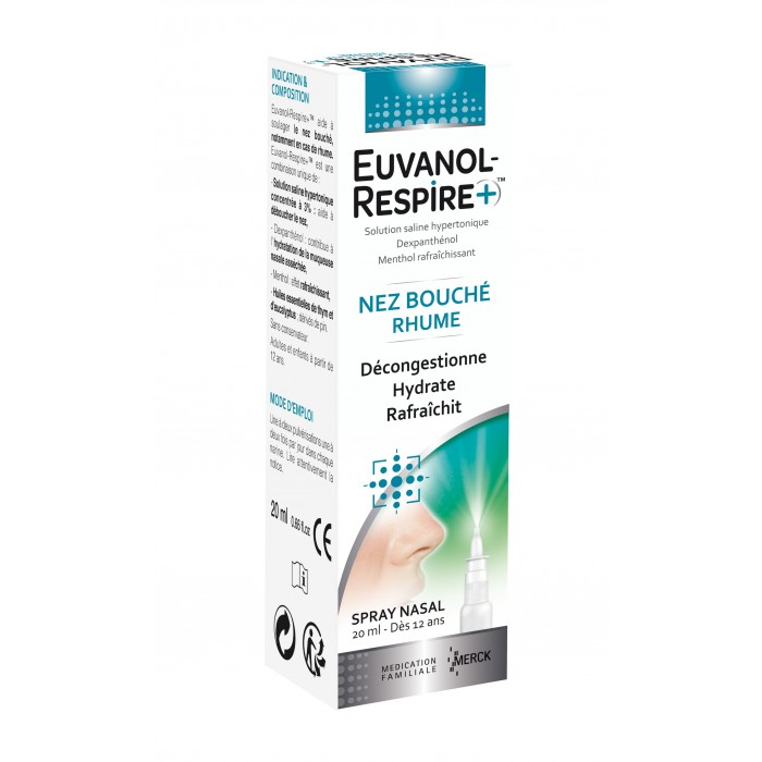 EUVANOL RESPIRE+ Spray nas nez bchÃ© rhum 20ml
