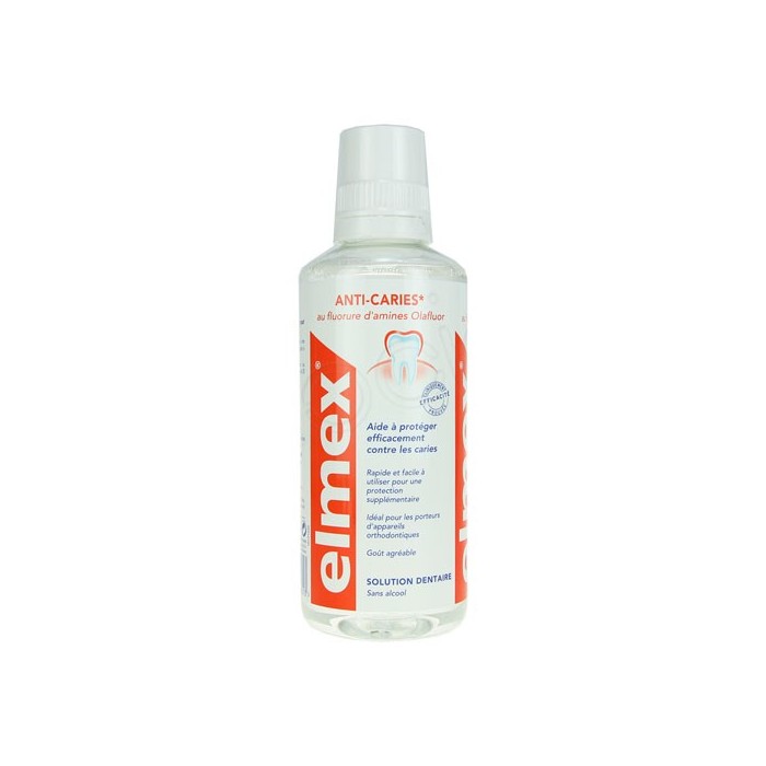 ELMEX ANTI CARIES Solution dentaire sans alcool Flacon de 400 ml