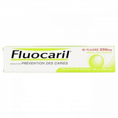 FLUOCARIL BI-FLU MENTHE 250mg Pâte dtf T/75ml FLUOCARIL BI-FLU MENTHE 250mg Pâte dtf T/75ml