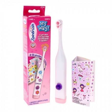 Spinbrush Coffret Brosse A Dents Electrique Enfants De 3 Ans Et Modele Fille Dentifrice Offert Hauteur Long Taille Extra Large Xl Couleur Carbone