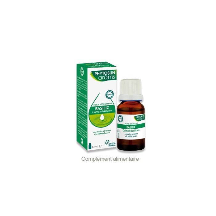 PHYTOSUN AROMS Huile essentielle de BASILIC Flacon de 10 ml