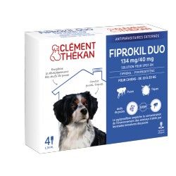 FIPROKIL DUO 134mg/40mg Pour chiens de 10 à 20 kilos Boite de 4 pipettes