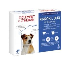 FIPROKIL DUO 67MG/20MG Pour chiens de 2 à 10 kilos Boite de 4 pipettes