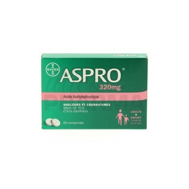 ASPRO 320mg Comprimés Boite de 60 BAYER SANTÉ FAMILIALE - 1