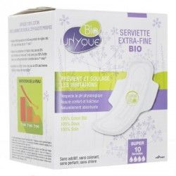 UNYQUE Serviette extra fine BIO NORMAL Boite de 10
