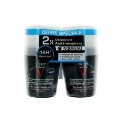 VICHY HOMME Déodorant Peaux sensibles 2 Billes de 50ml VICHY - 1 VICHY HOMME Déodorant Peaux sensibles 2 Billes de 50ml VICHY - 1