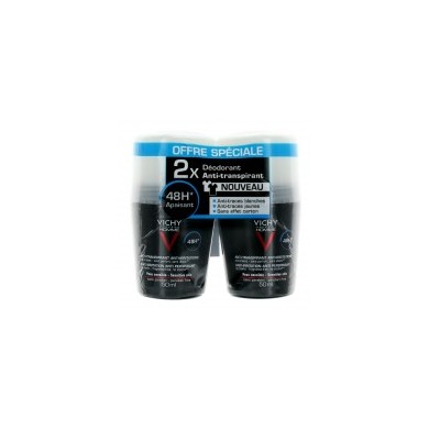 VICHY HOMME Déodorant Peaux sensibles 2 Billes de 50ml VICHY - 1 VICHY HOMME Déodorant Peaux sensibles 2 Billes de 50ml VICHY - 1