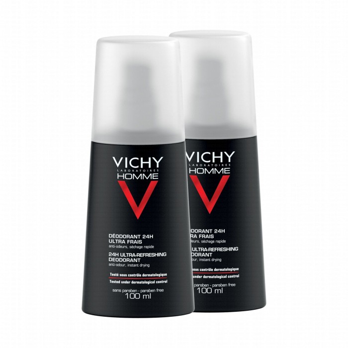 VICHY HOMME Déodorant antitranspirant 2 Vaporisateurs de 100ml VICHY - 1