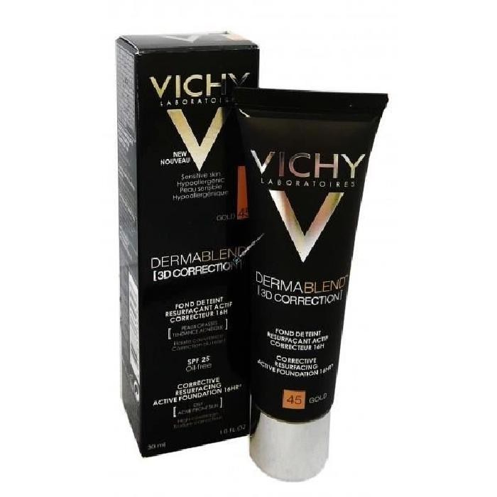 VICHY DERMABLEND 3D Correction Fond de teint n°145 GOLD Tube de 30 ml